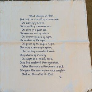 Completed finished cross stitch best dad father day man cave office